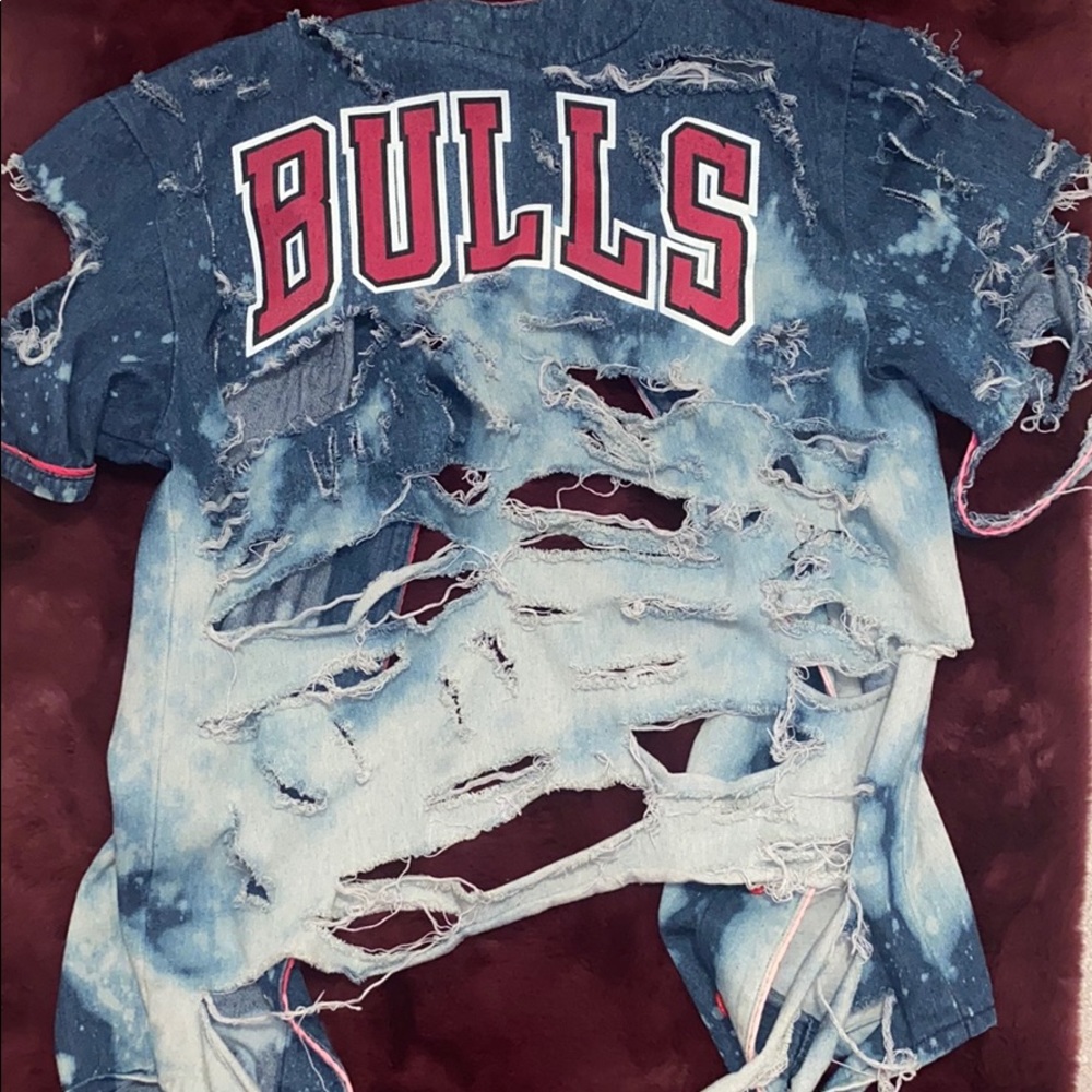 Jean Button Up shirt .